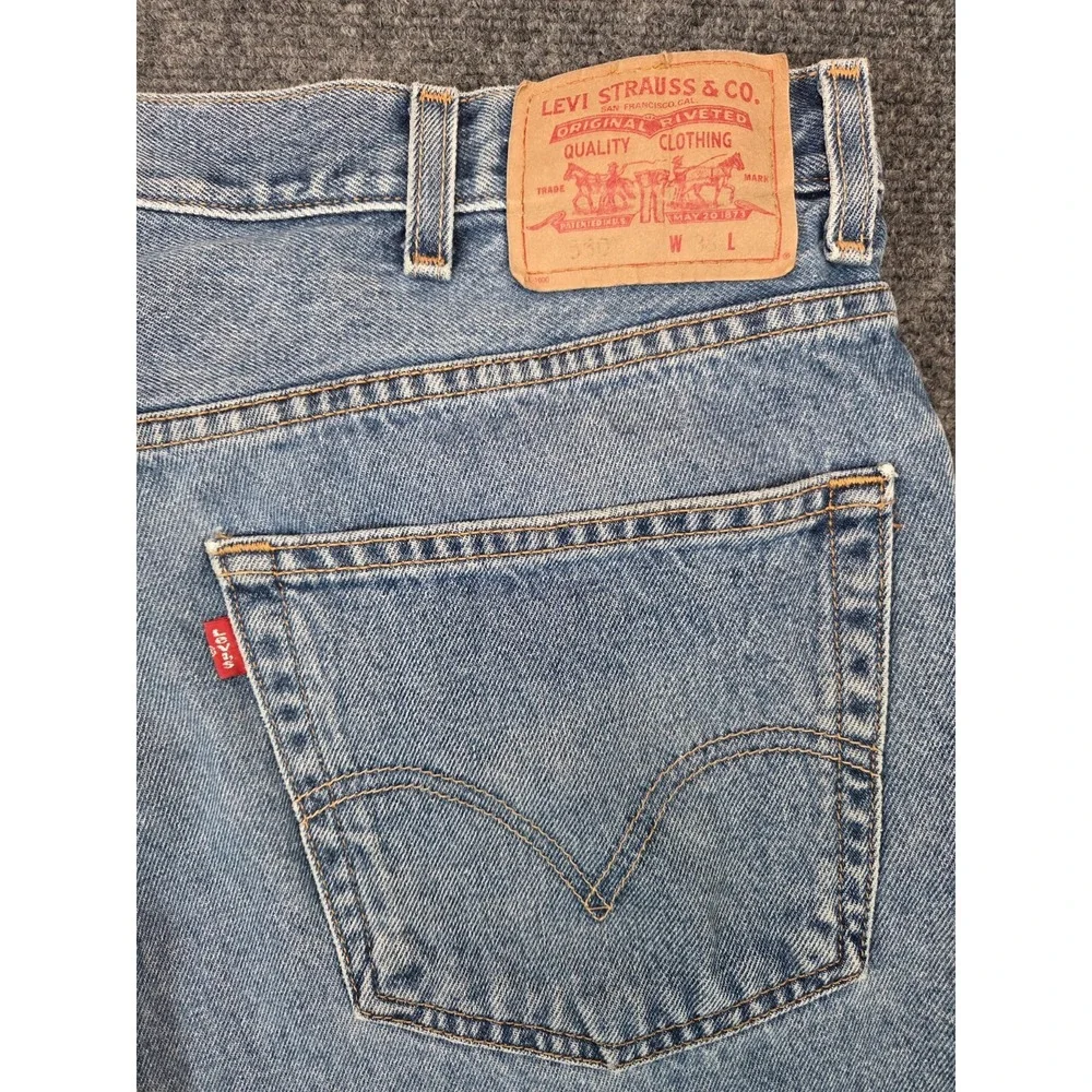 Levis 550 Shorts Mens 38 Blue Denim